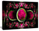 Pink Exotic Fractal Pattern, Abstract Art on Canvas, 40x30