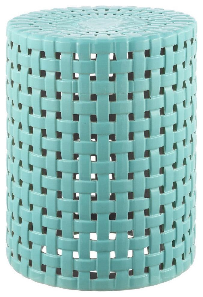 Safavieh Sayre 17.5" Garden Stool, Robins Egg Blue