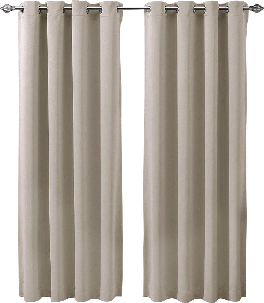 Amazing Grommet Top Window Curtain Panel, Taupe, 52"x84"