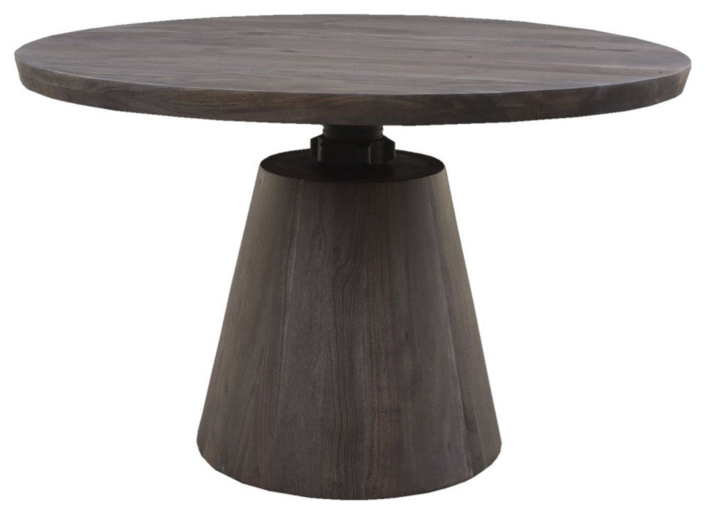 Bronx Crank Dining Table, Dark Brown