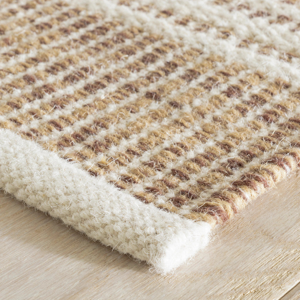 Dash & Albert Malta Natural Handwoven Wool Rug, Ivory, 8' x 10'