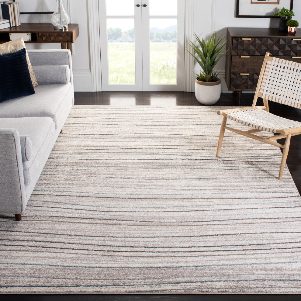 Safavieh Amsterdam Ams111A Striped Rug, Cream/Beige, 9'0"x12'0"