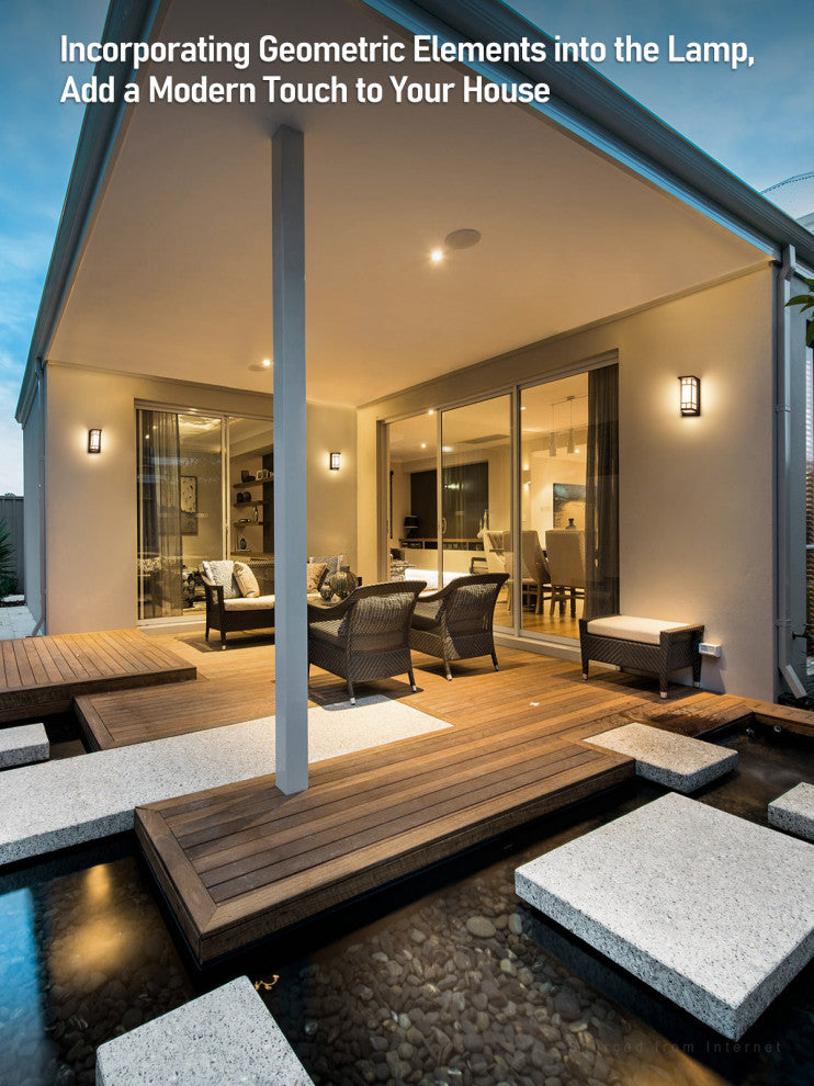 LED Exterior Lights Outdoor, Black, 3000K Warm White