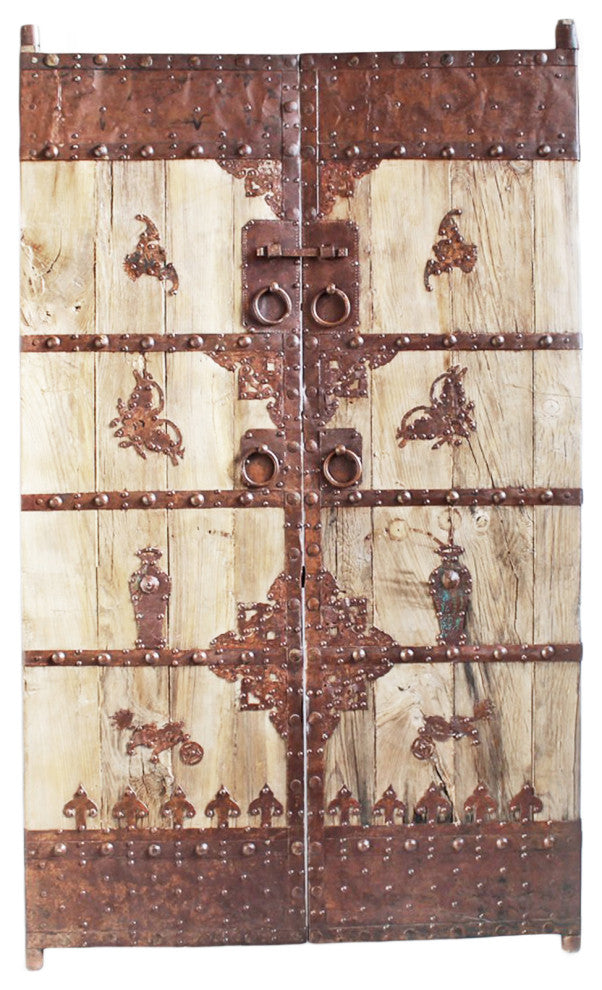 Consigned Chinese Wood and Iron Door