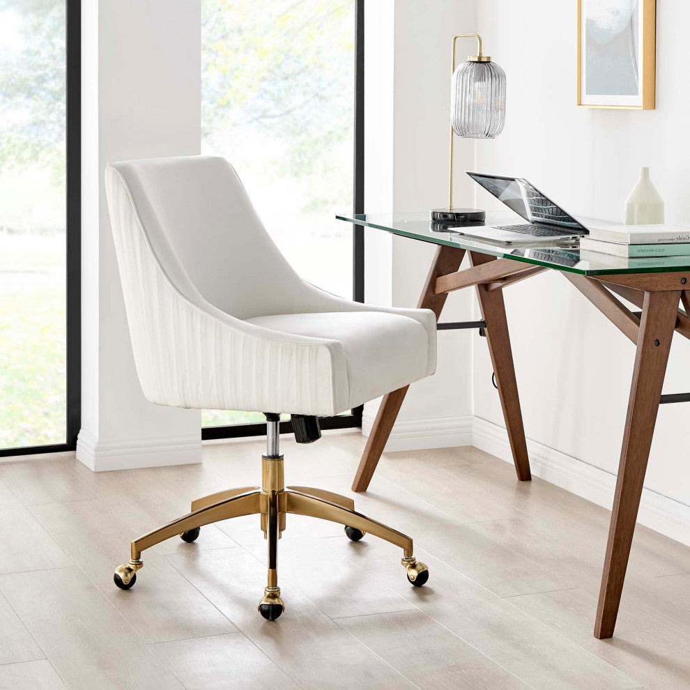 Side Dining Chair, White, Velvet, Modern, Kitchen Bistro Restaurant Hospitality
