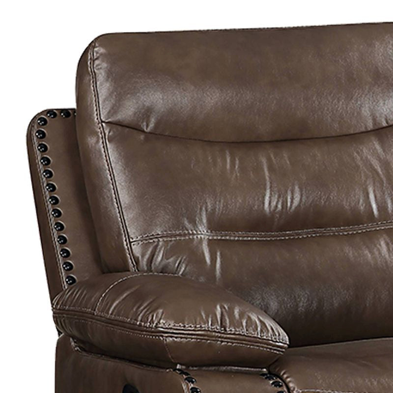 Aashi Recliner, Power Motion, Brown Leather-Gel Match