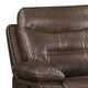 Aashi Recliner, Power Motion, Brown Leather-Gel Match
