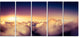 "Blue Sky Over Clouds Panorama" Landscape Wall Art Wall Art, 5 Panels, 60"x28"