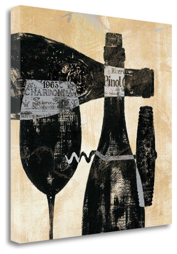 "Wine Selection I" By Daphne Brissonnet, Giclee Print on Gallery Wrap Canvas