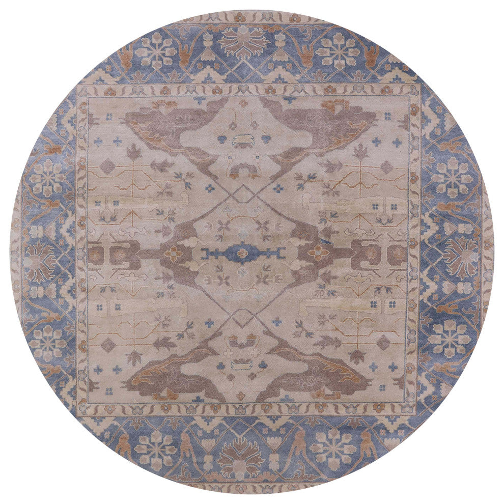 Ahgly Company Indoor Round Mid-Century Modern Area Rugs, 5' Round