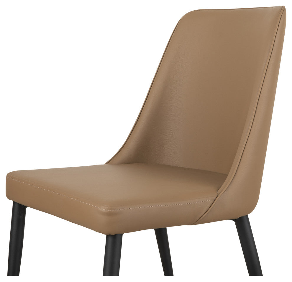 First of A Kind Lula Dining Chair Cool Tan Vegan Leather
