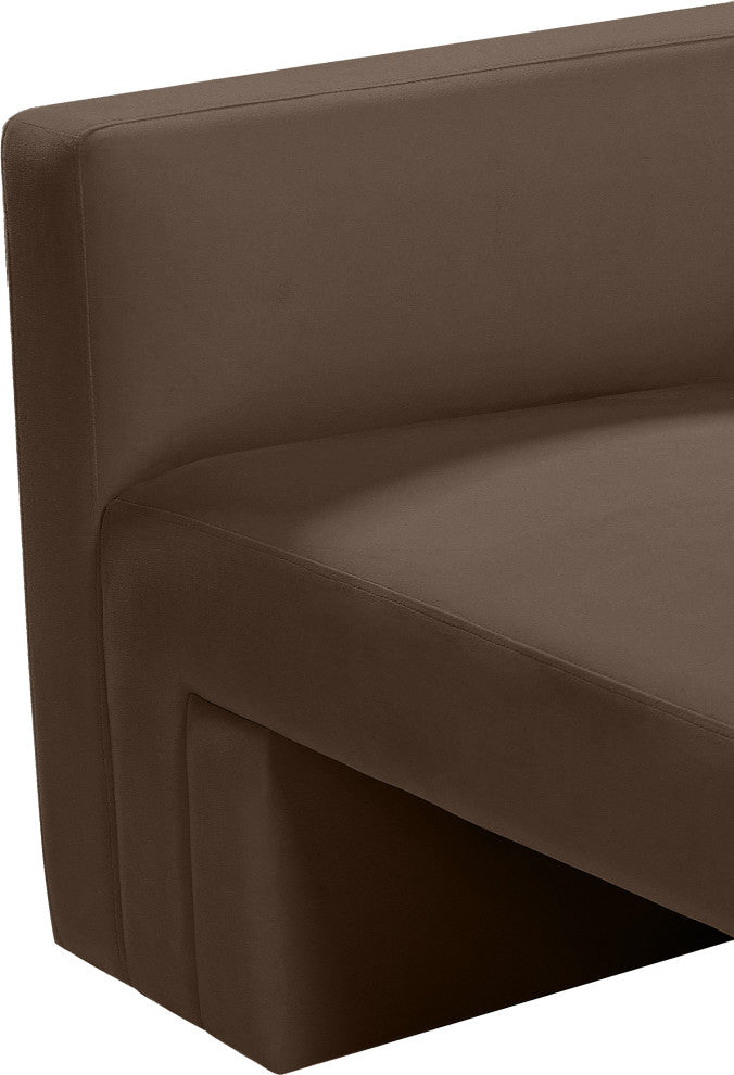Henson Velvet Upholstered Sofa, Brown