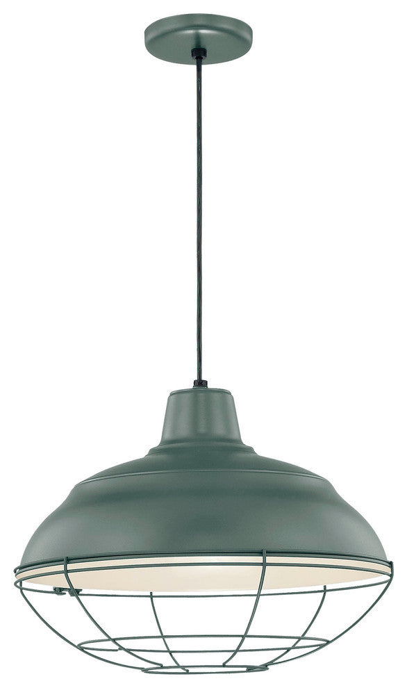 R Series Collection 17" Corded RLM Pendant (Wire Guard Sold Separately), Satin G