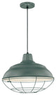 R Series Collection 17" Corded RLM Pendant (Wire Guard Sold Separately), Satin G
