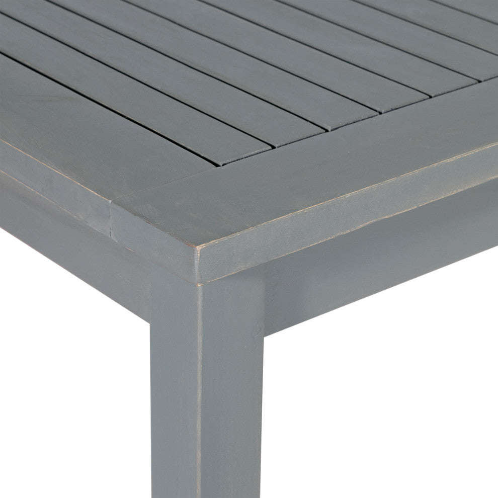Simple Outdoor Dining Table, Gray Wash