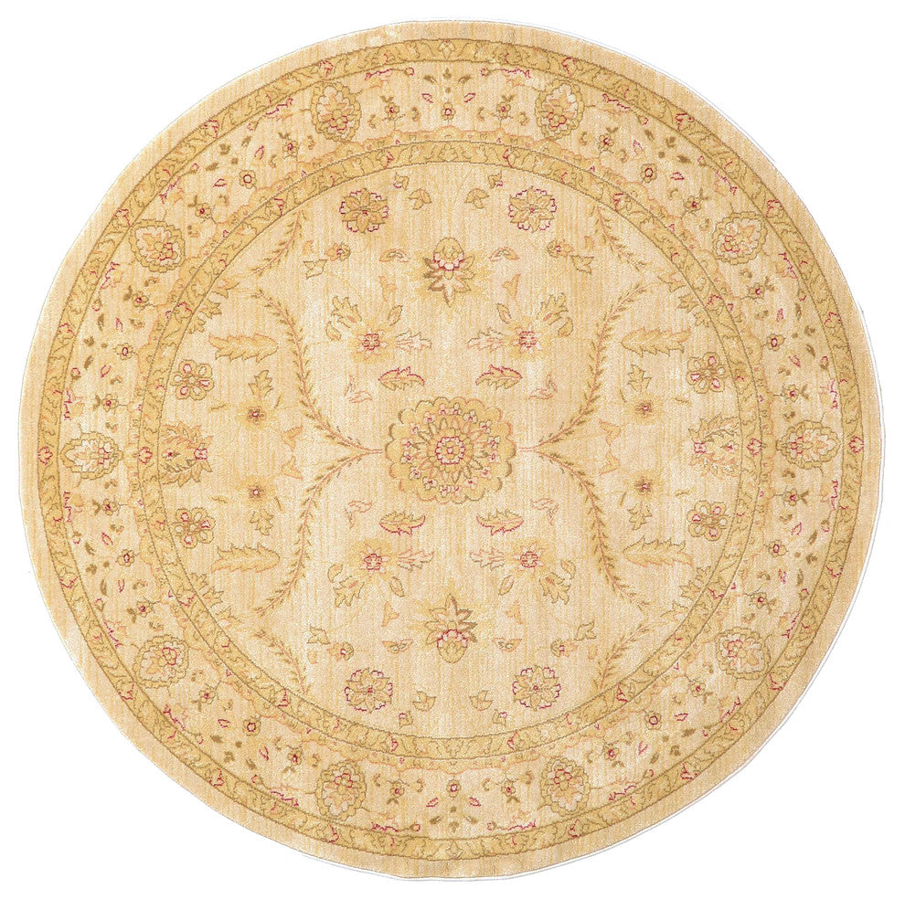 Unique Loom Cream Edinburgh Tansy 6'x6' Round Rug