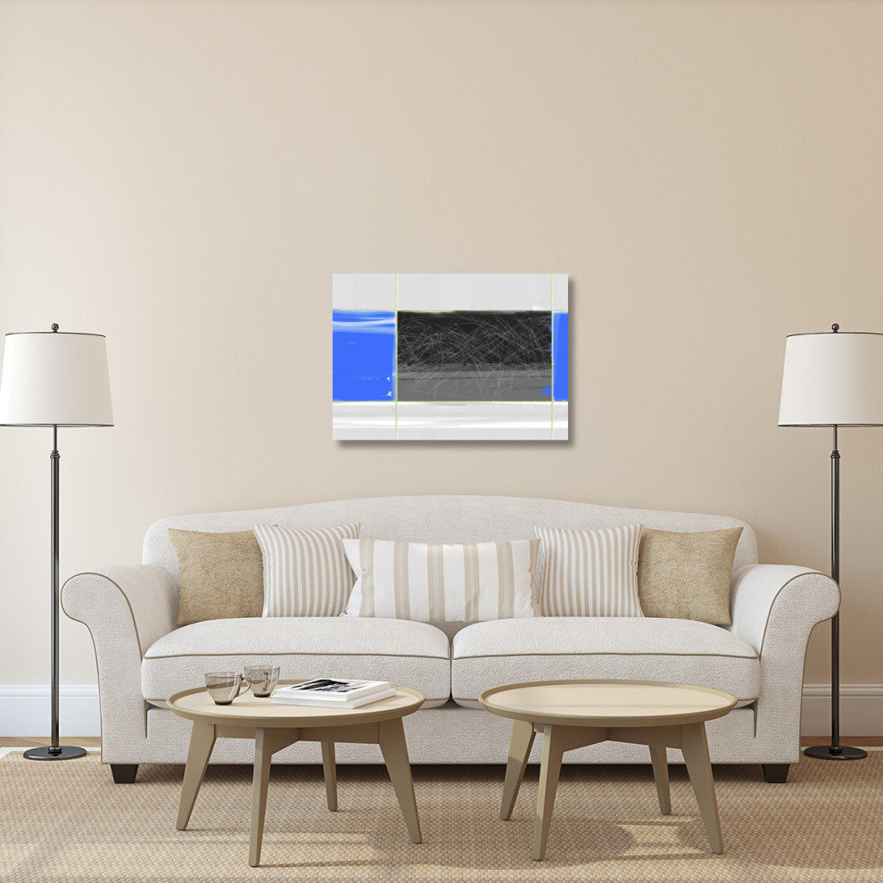 "Abstract Blue And Grey" Fine Art Print
