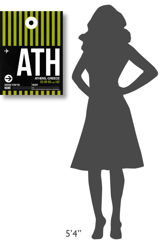 "ATH Athens Luggage Tag 2" Fine Art Print