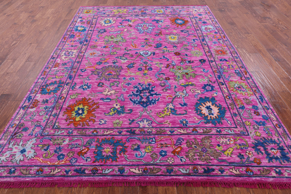 Turkish Oushak Handmade Wool Rug 7' 11" X 10' 3" - Q13616
