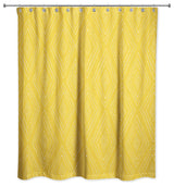 Yellow Tribal Diamond 71x74 Shower Curtain
