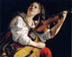 Orazio Gentileschi Young Woman Playing a Violin Wall Decal