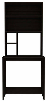 Sawgrass Computer Desk With Hutch, With 4 Shelves, Black Wengue