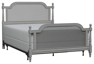 Melanie Bed, Metal Bed Rails Included, Gray, Queen