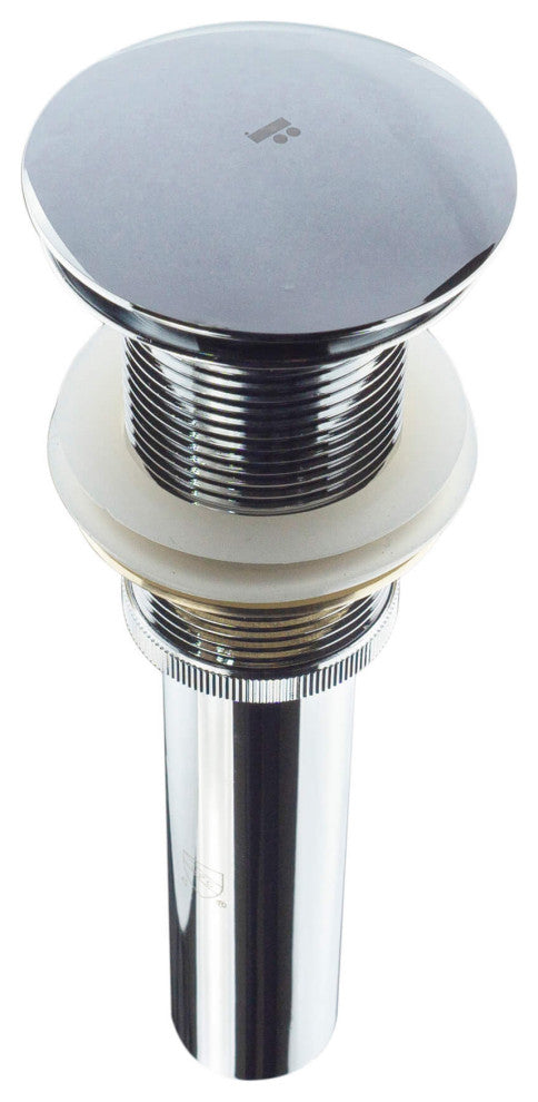 Fine Fixtures Pop-Up Bathroom Sink Drain Without Overflow, Polished Chrome