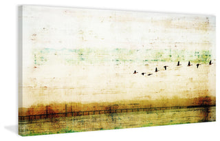"Birds Flying" Fine Art Canvas Print, 45"x22.5"