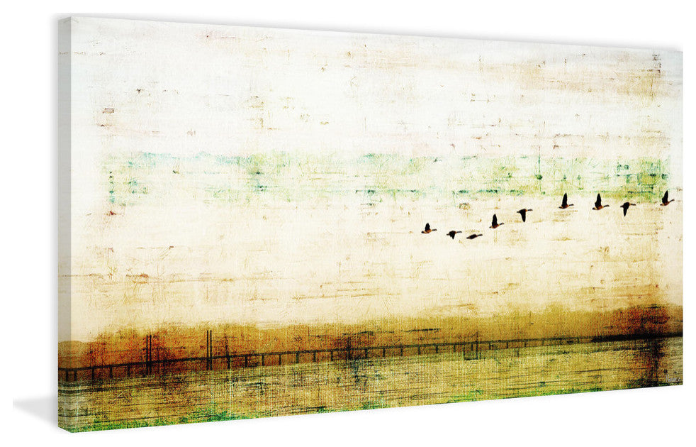"Birds Flying" Fine Art Canvas Print, 45"x22.5"