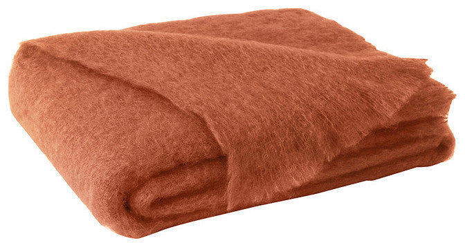 Mohair Throws, Persimmon