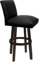 Swivel Wood Counter, Bar or Extra Tall Stool - Sommerville on Vivian Base, Black Vinyl - Dark Walnut, 26"