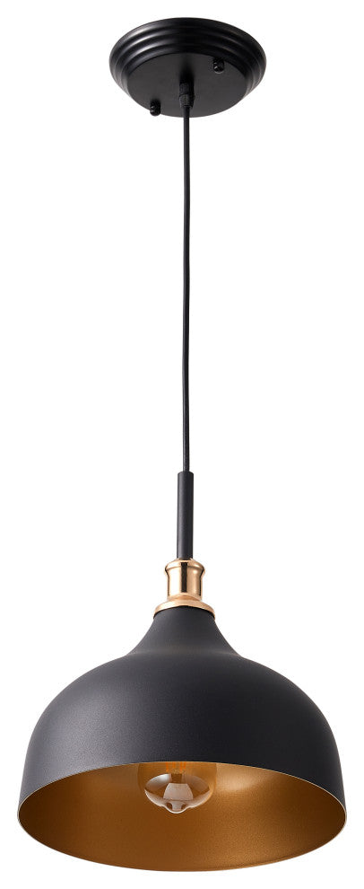 1-Light Black Ceiling Light Industrial Pendant Light