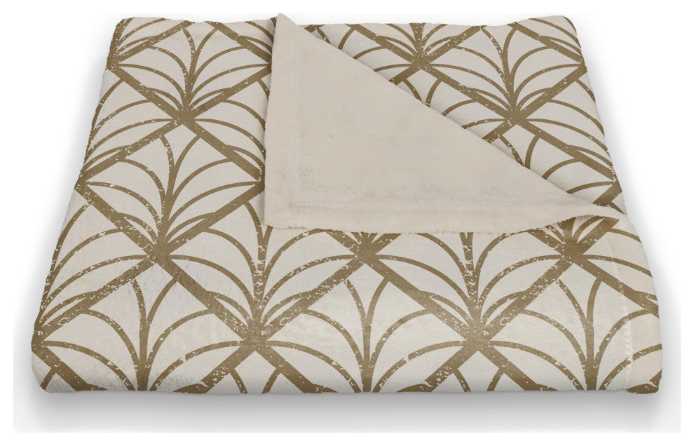 Gold pattern Distress 50x60 Coral Fleece Blanket