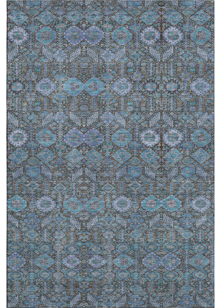 Premium Machine Washable Mayfield AMF574 Teal 5' x 7'6" Rug