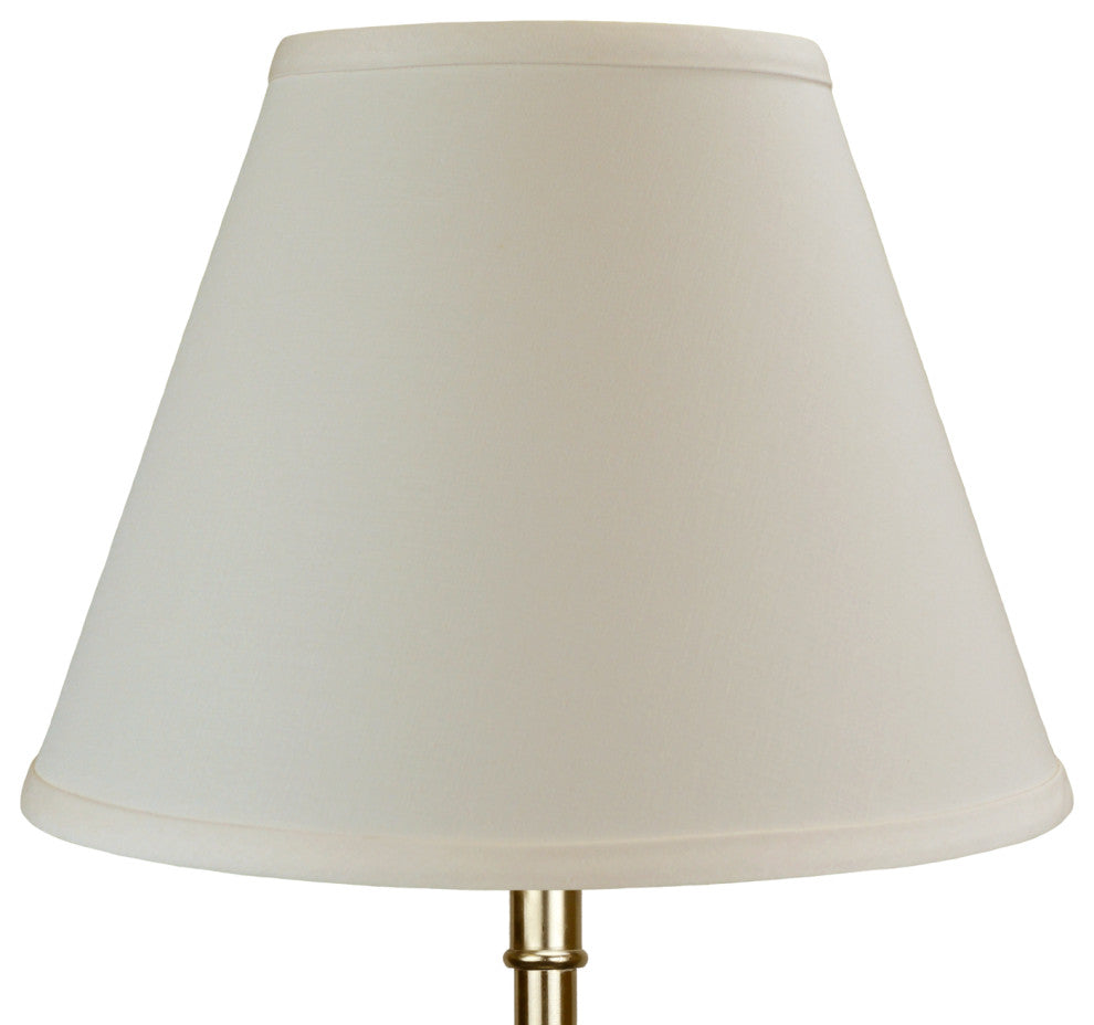 Fenchel Shades 6"x12"x9" Brass Spider Attachment Empire Lamp Shade, Linen Ivory