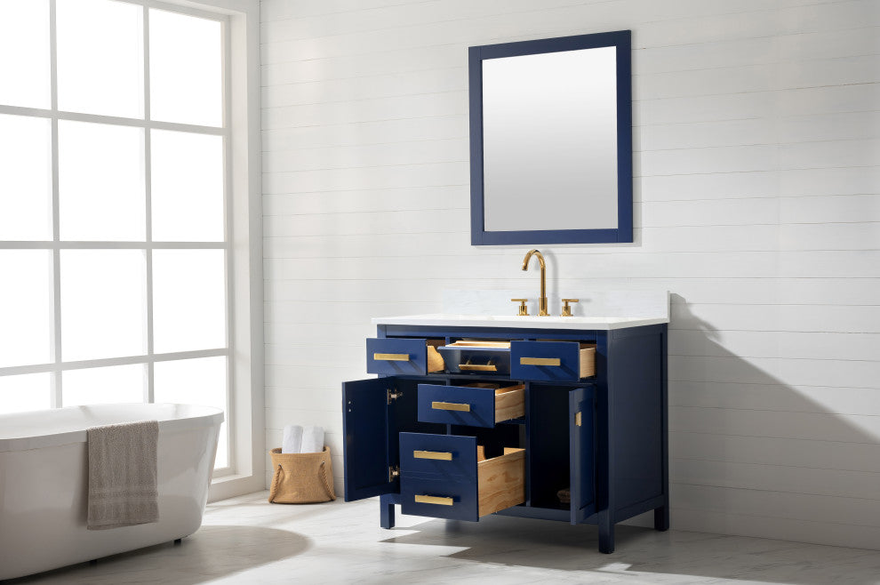 Valentino 42" Single Vanity, Blue