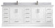 Fenway 84 Double Sink Bath Vanity in White 2" Calacatta Nuvo