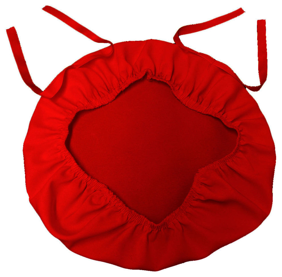 LA Linen Chiavari Chair Cushion Cover, Set of 4, Red