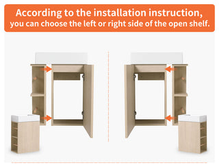 16 Inch Plywood Wall-Mounted Bathroom Vanity Set with  Gel Sink