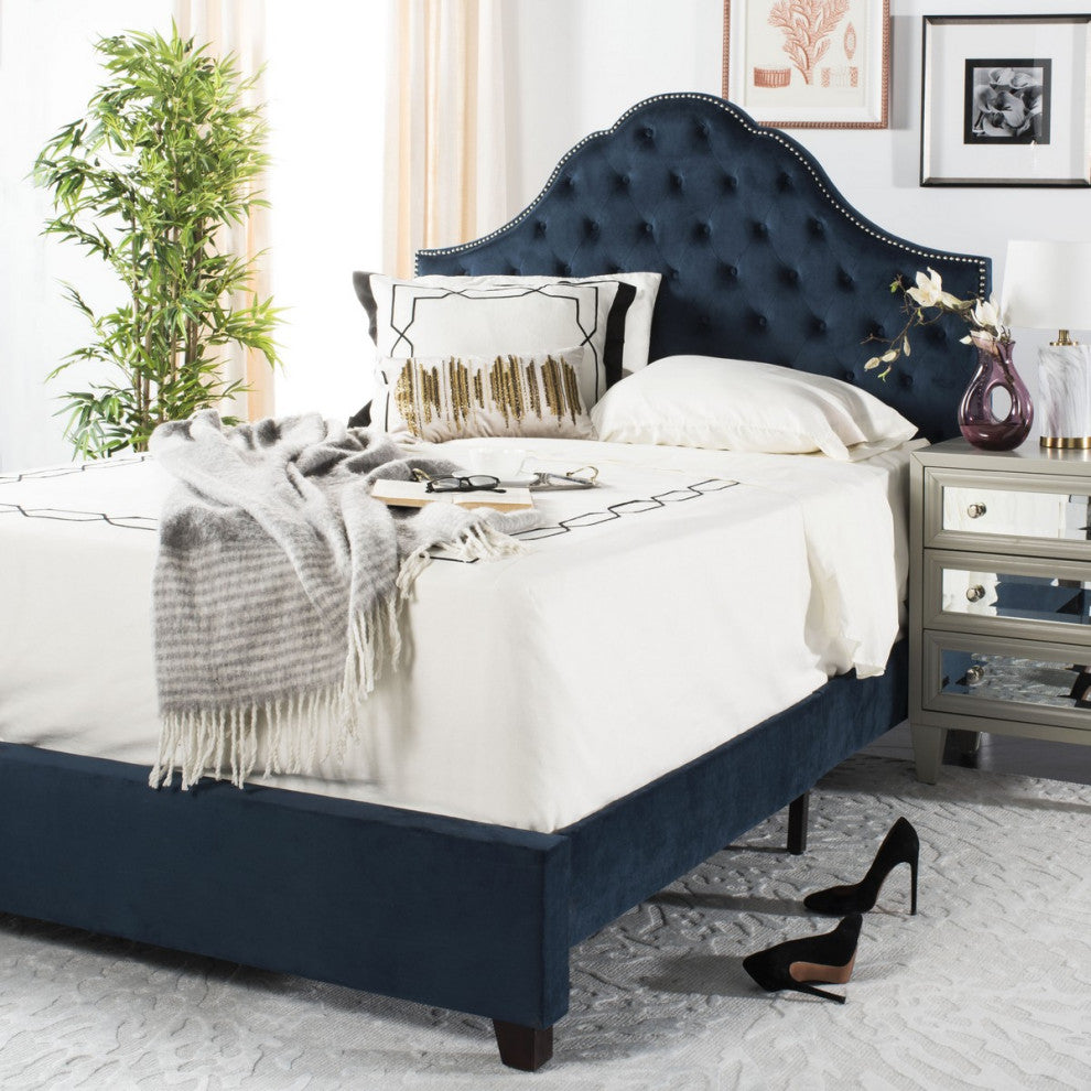 Safavieh Beckham Bed, Navy