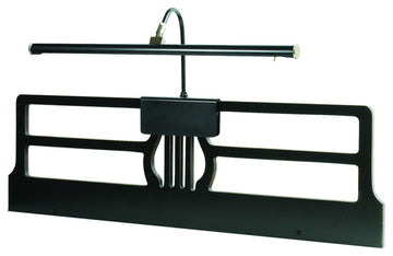 Grand Piano LED Clamp Lamp, Black and Satin Nickel