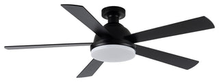 52-inch Modern Wood Black LED Ceiling Fan with Remote
