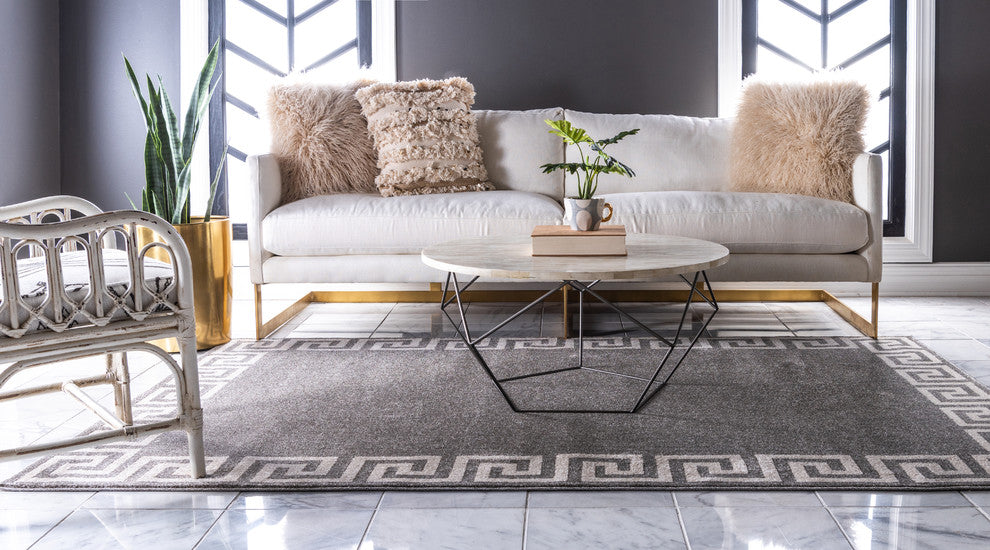 Unique Loom Gray Athens Modern 2'' 0 x 3'' 0 Area Rug