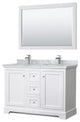 48 Inch Double Bathroom Vanity in White