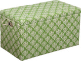 Cloth Storage Ottoman and Stool 3 Ottomans, 2 Stools Victorian Green and White