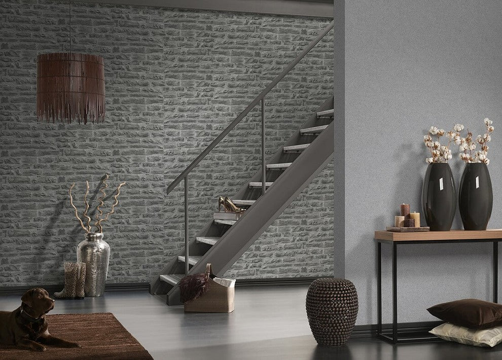 DecoWorld 2, Natural  Blue, Gray Wallpaper Roll, Modern Wall Decor Accent