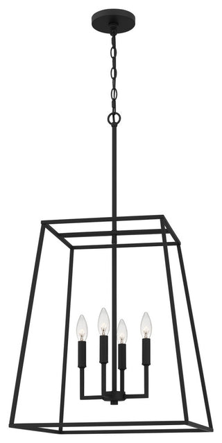 Quoizel PRC2818MBK 4-Light Pendant, Prescott
