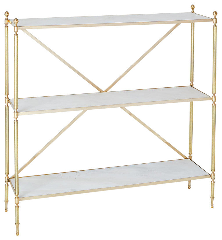 Acorn Open Shelf, Brass