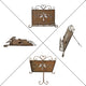 Antique Metal Cookbook Stand, Book Holder, Easel, Weighted Chains